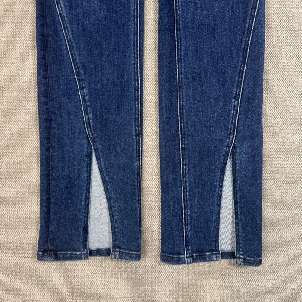 Flying Monkey Womens 27 High Rise Skinny Jeans Dark Wash Ankle Slit NWOT - Picture 2 of 9